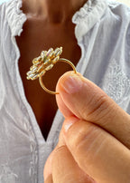 Multicolour Sapphire Flower Ring